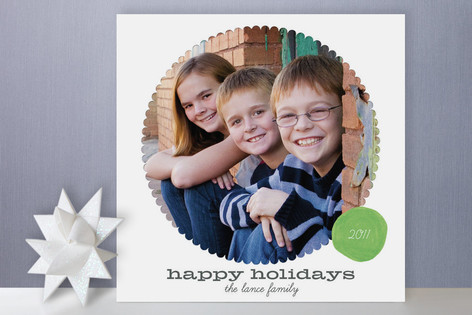 Round Effect Holiday Photo Cards