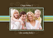 Stripes and Swirls Holiday Photo Cards, by Three Paper Pigs