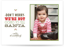 Don't Tell Santa Holiday Photo Cards