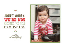 Don't Tell Santa Holiday Photo Cards
