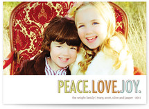 Three Words Holiday Photo Cards