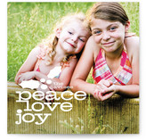 Peace Love and Holly Holiday Photo Cards