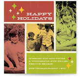 Retro Christmas Album Holiday Photo Cards
