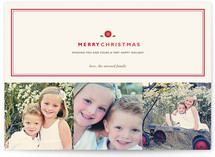 Holly Button Holiday Photo Cards