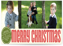 Retro Peace Holiday Photo Cards