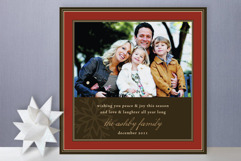 Snowflake Frame Holiday Photo Cards