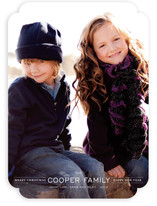 Modern Family Crest Holiday Photo Cards