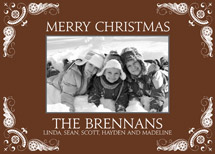 Delicate Flourishes Holiday Photo Cards, by Wiley Valentine