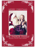Delicate Flourishes Holiday Photo Cards
