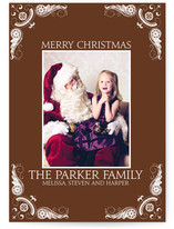 Delicate Flourishes Holiday Photo Cards