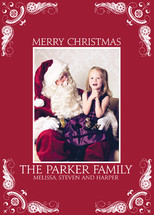 Delicate Flourishes Holiday Photo Cards, by Wiley Valentine