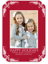 Delicate Flourishes Holiday Photo Cards
