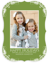 Delicate Flourishes Holiday Photo Cards