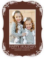 Delicate Flourishes Holiday Photo Cards
