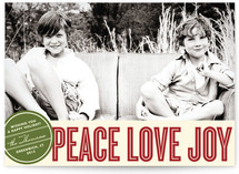 Retro Peace Holiday Photo Cards, by annie clark