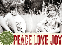 Retro Peace Holiday Photo Cards, by Annie Clark