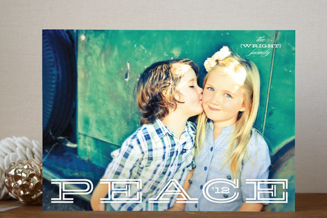 Peaceful Greeting Holiday Photo Cards