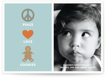 Peace Love Cookies Holiday Photo Cards