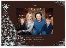 Snowflake Tree Holiday Photo Cards