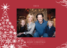 Snowflake Tree Holiday Photo Cards, by Pixie Stick Press