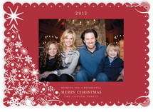 Snowflake Tree Holiday Photo Cards