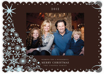 Snowflake Tree Holiday Photo Cards