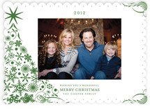 Snowflake Tree Holiday Photo Cards