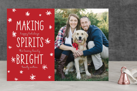 Bright Snowflake Spirits Holiday Photo Cards Bright Snowflake Spirits Holiday Photo Cards