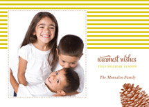 Stripes and Pine Holiday Photo Cards, by Oscar+Emma Design
