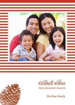 Stripes and Pine Holiday Photo Cards, by Oscar+Emma Design