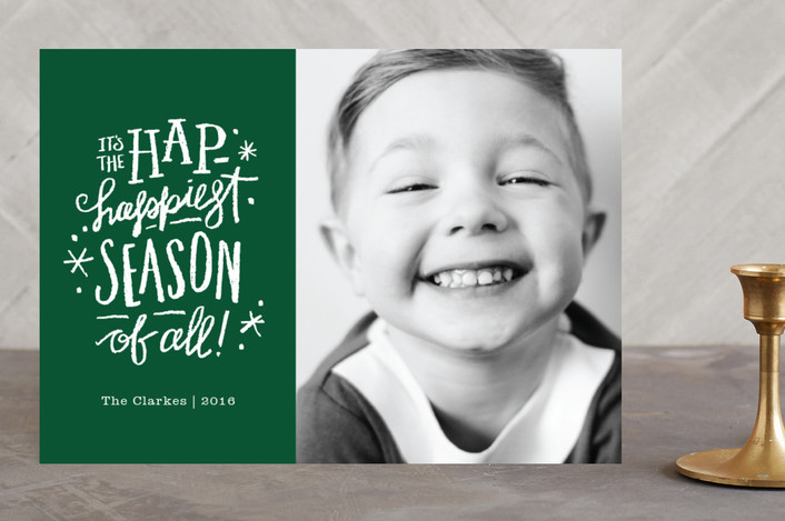 Hap-Happiest Time Holiday Photo Cards