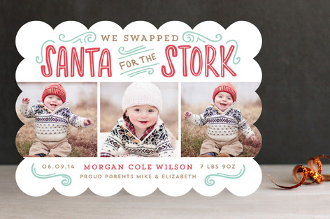 Santa for the Stork Holiday Photo Cards Santa for the Stork Holiday Photo Cards
