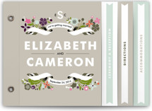 Banner and Branches Wedding Invitation Minibook&trade; Cards