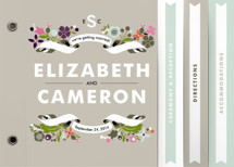 Banner and Branches Wedding Invitation Minibook&trade; Cards