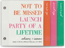 Launch Party of a Lifetime Wedding Invitation Minibook&trade; Cards