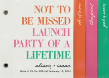 Launch Party of a Lifetime Wedding Invitation Minibook&trade; Cards