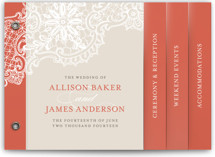 White Lace Wedding Invitation Minibook&trade; Cards