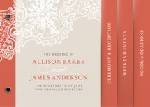 Lace Wedding Invitation Minibook&trade; Cards