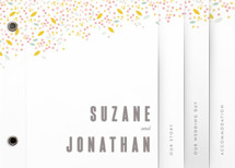 Modern Dotted Blooms in White Wedding Invitation Minibook&trade; Cards