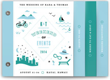 Before & After Wedding Invitation Minibook&trade; Cards
