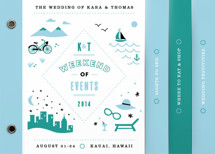 Before & After Wedding Invitation Minibook&trade; Cards