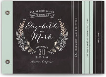 Chalkboard Accents Wedding Invitation Minibook&trade; Cards