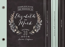Chalkboard Accents Wedding Invitation Minibook&trade; Cards