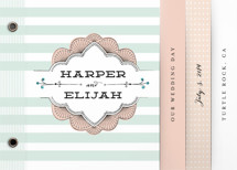 Striped Sweet Nothings Wedding Invitation Minibook&trade; Cards