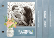 Bouquet D'Amour Wedding Invitation Minibook&trade; Cards