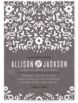 Paper Flowers Wedding Invitations