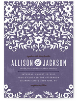 Paper Flowers Wedding Invitations