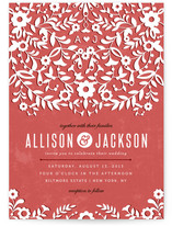 Paper Flowers Wedding Invitations