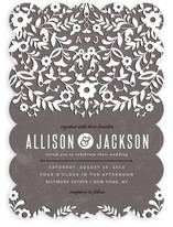 Paper Flowers Wedding Invitations
