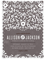 Paper Flowers Wedding Invitations